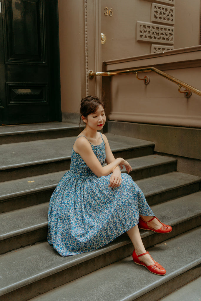 Winnie Swing Dress in Liberty London’s Blue Floral (Pre-Order)