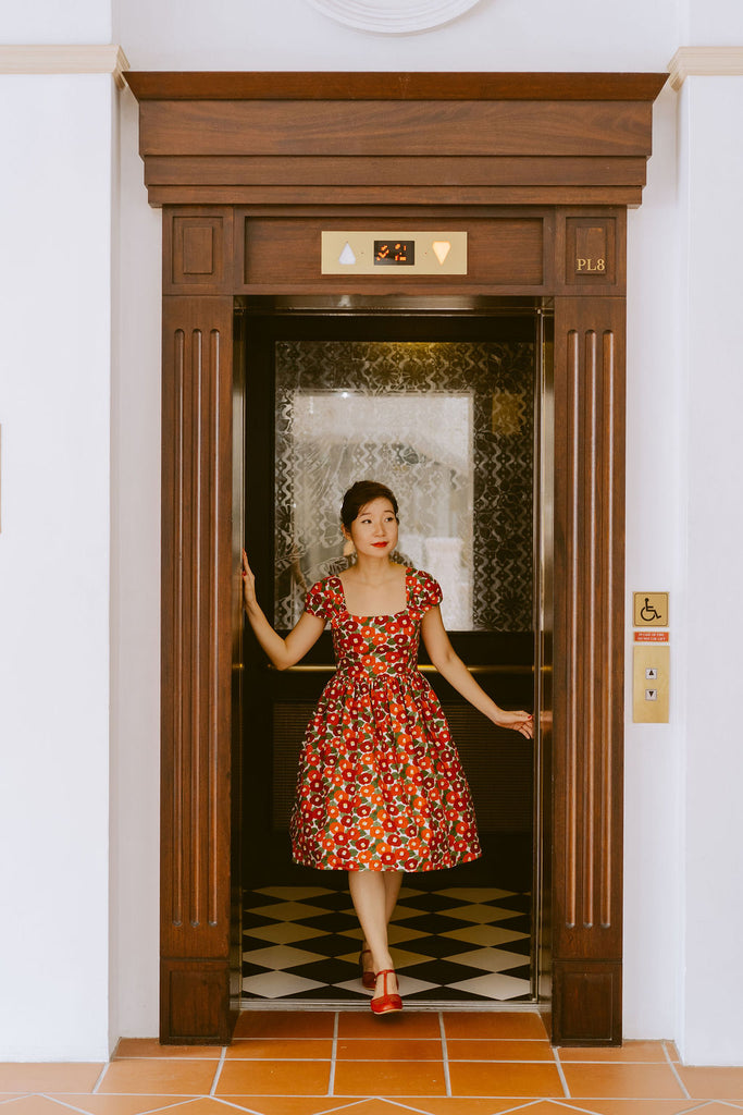 Harmon Swing Dress in Camellia