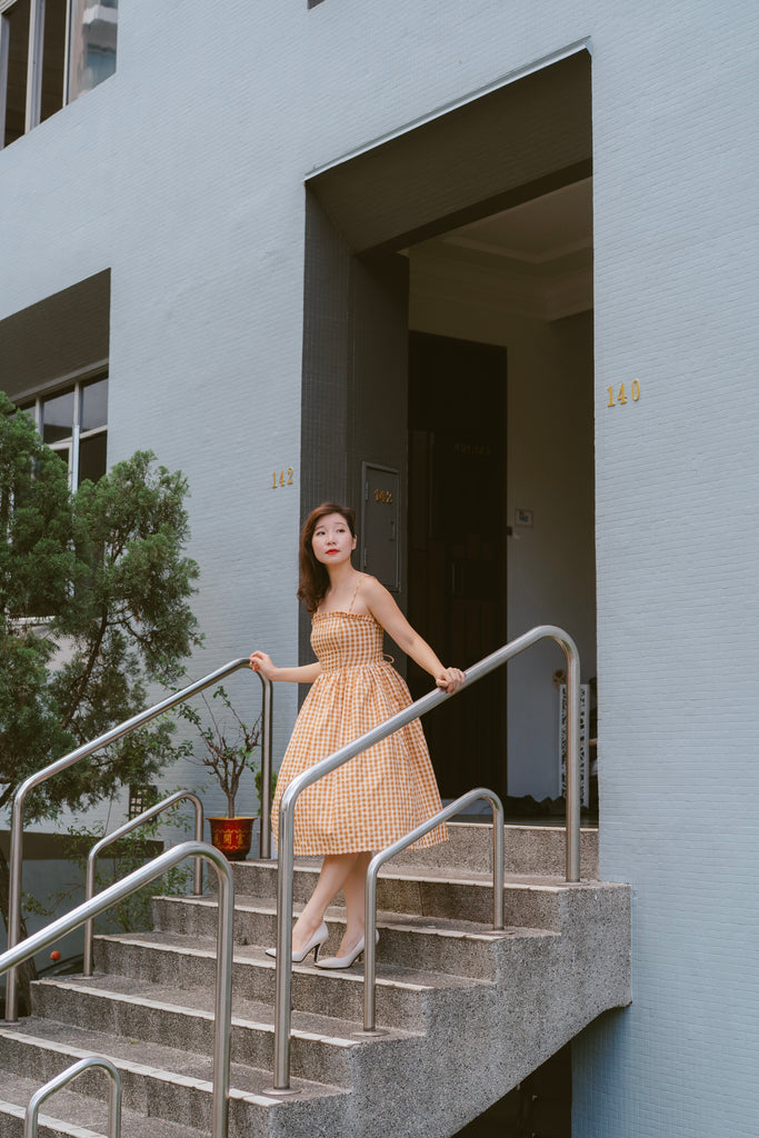 Mimi Swing Dress in Smores Gingham