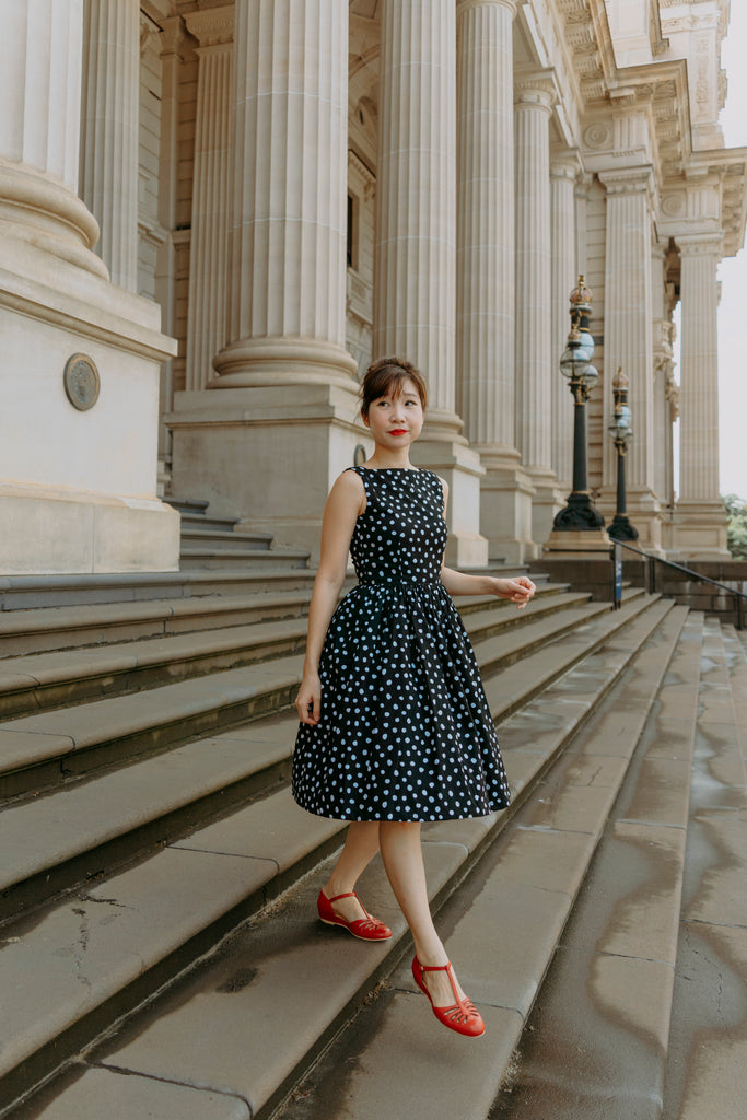 Diana Swing Dress in Quirky Polka