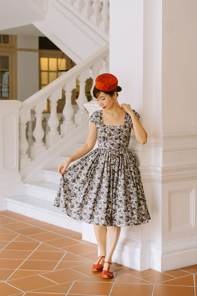 Harmon Swing Dress in Liberty London's Mono Rosea