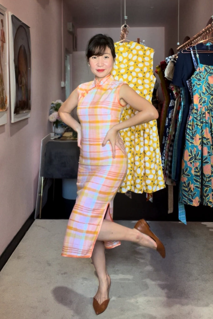 Choy Len in Cotton Candy Plaid