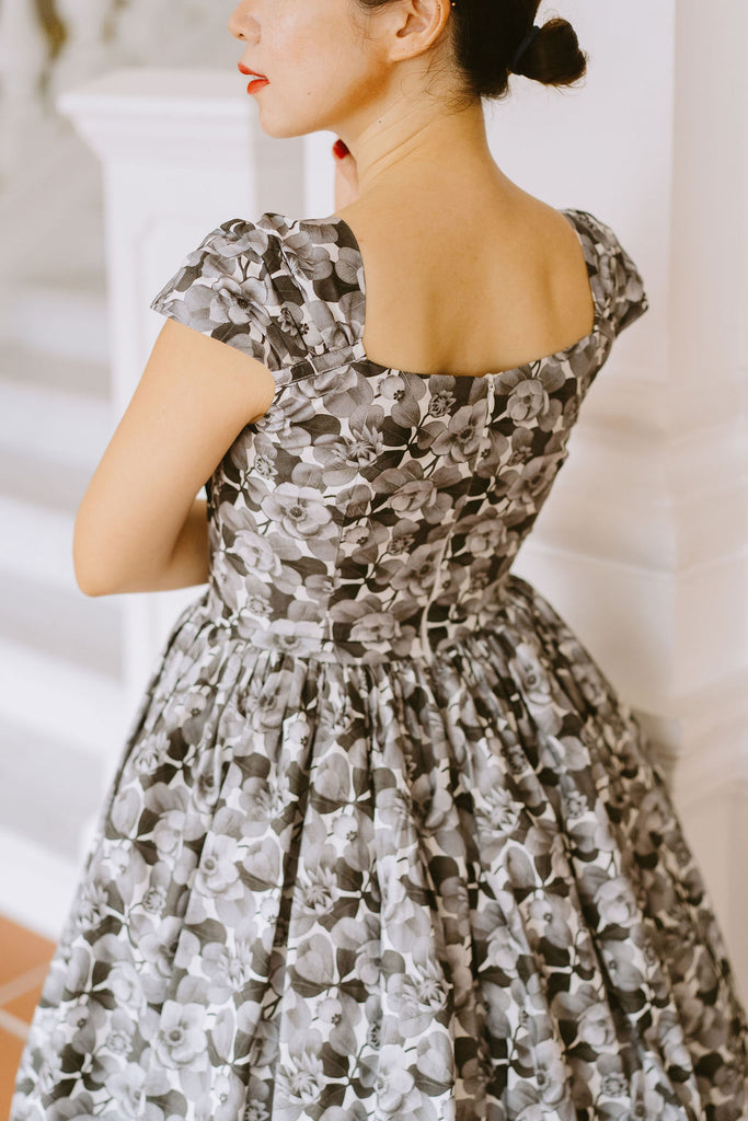 Harmon Swing Dress in Liberty London's Mono Rosea