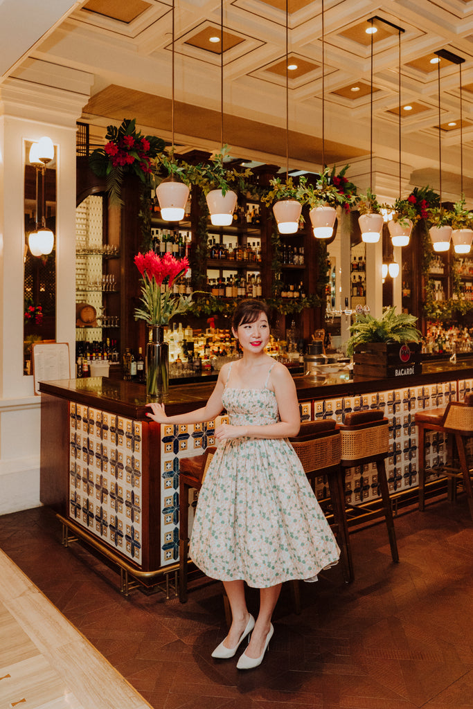 Summer Swing Dress in Aqua Magnolia