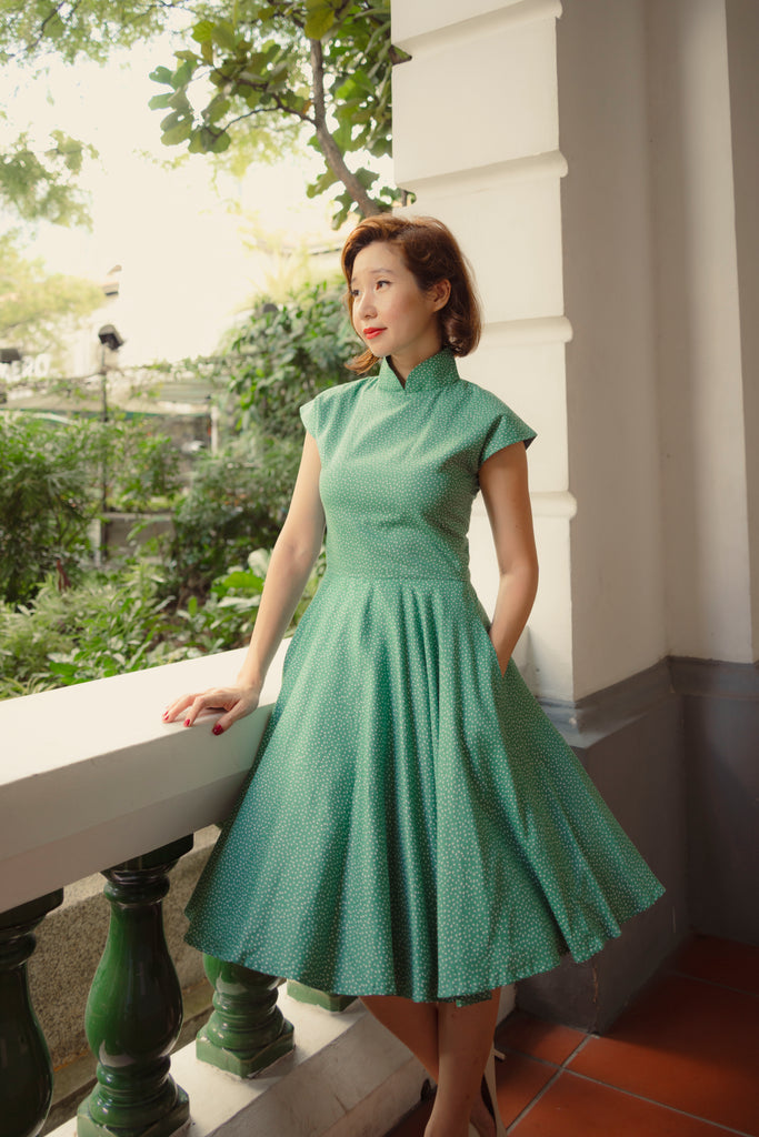 Ah Keow in Green Raindrops