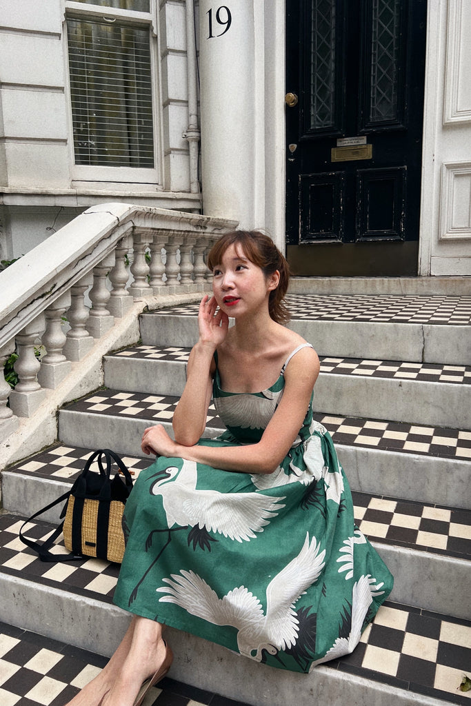 Hana Swing Dress in Juniper Heron