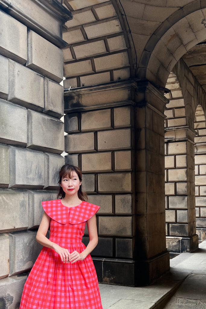 Alauna Swing Dress in Valentine Gingham