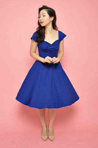 Peggy O Dress in Navy
