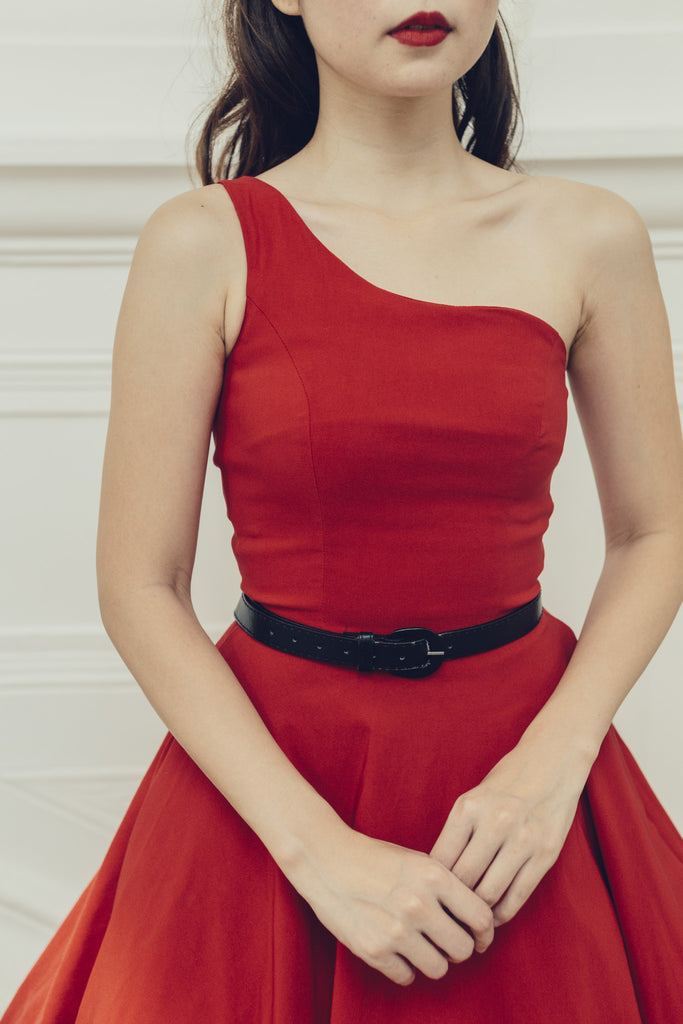 Margaret Toga Dress In Red