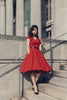 Avice Swing Dress In Red