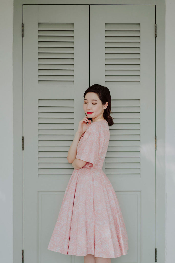 Miko Kimono Dress in Blush Floral