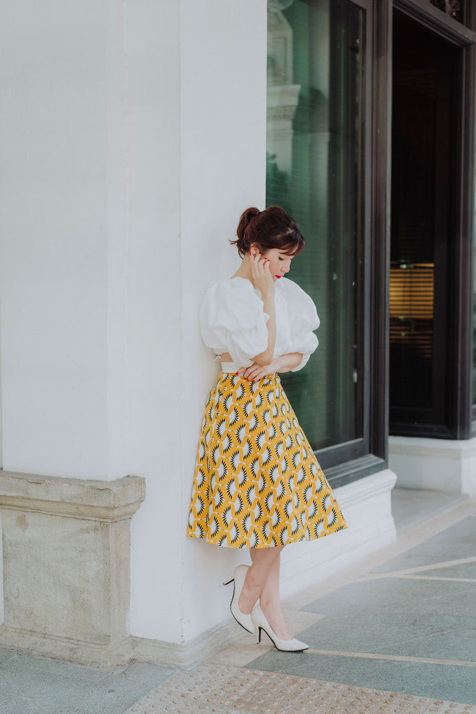 Audrey Swing Skirt In Crane