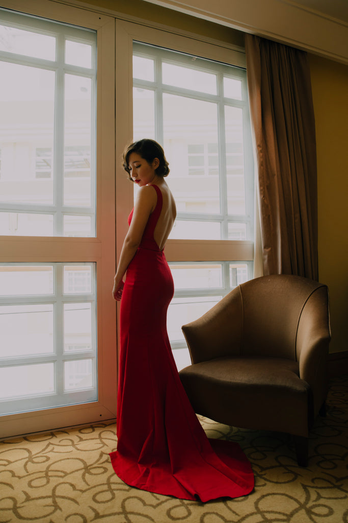 Edith Backless Gown