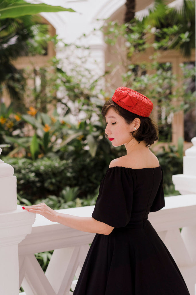 Bridgitte Puff Sleeve Dress in Black