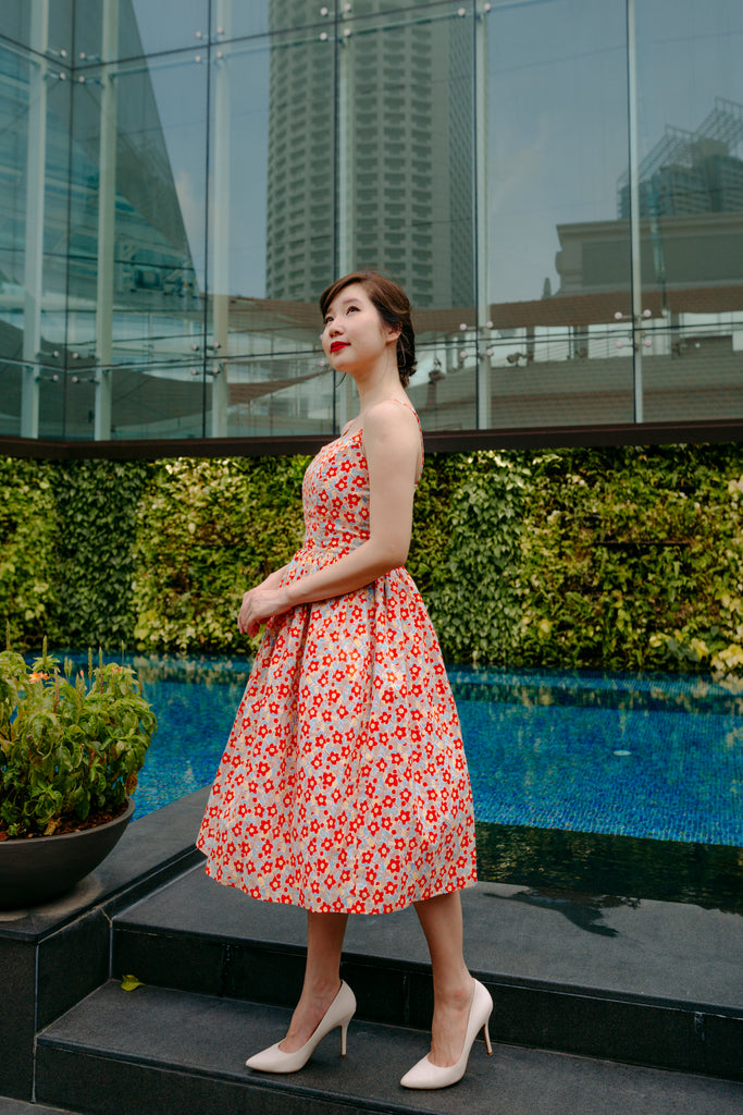 Hana Swing Dress in Retro Floral