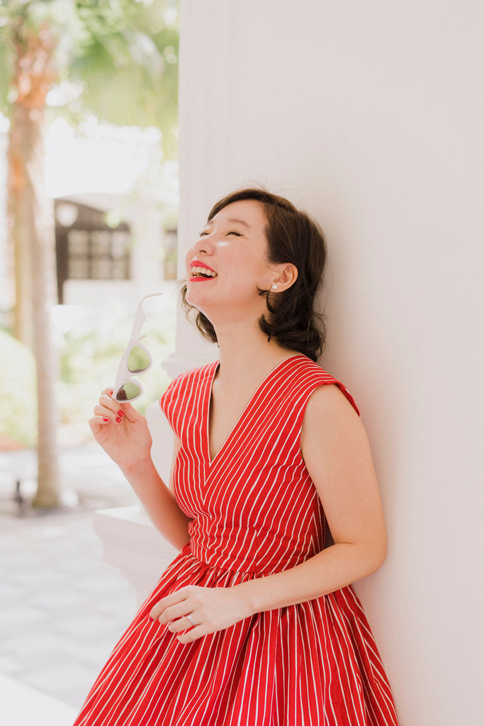 Kelly Swing Dress In Piping Hot Red