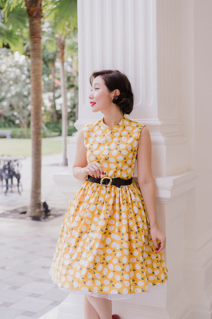 Limón Mandarin Swing Dress