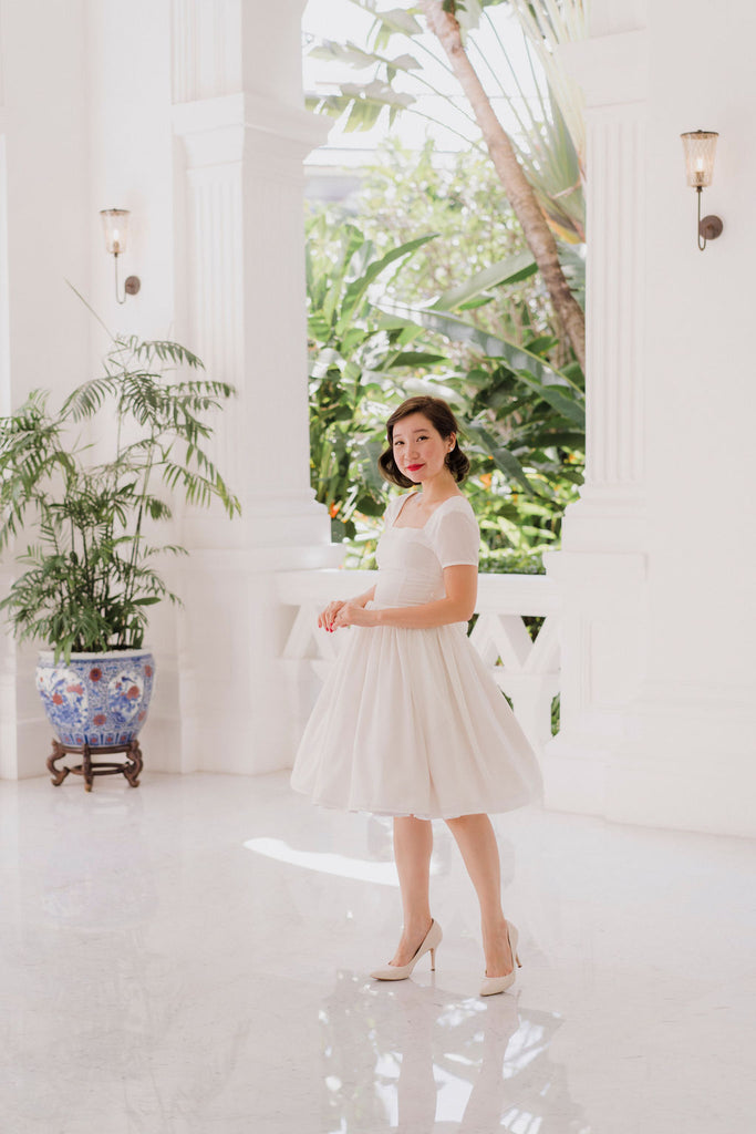 Peggy O Dress in Cream