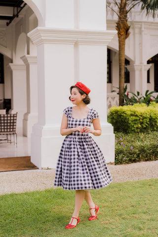 Peggy O Dress in Cotton Candy Gingham
