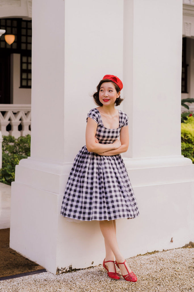 Harmon Swing Dress in Gingham