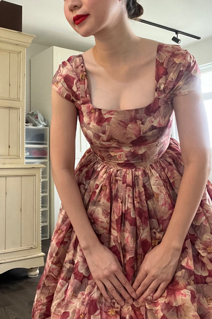 Harmon Swing Dress in Paper Petal