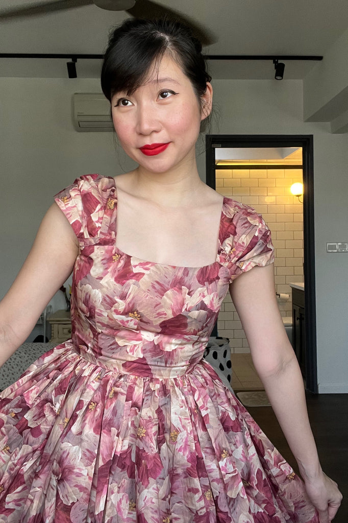 Harmon Swing Dress in Paper Petal