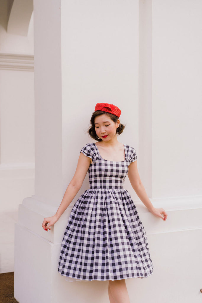 Harmon Swing Dress in Gingham