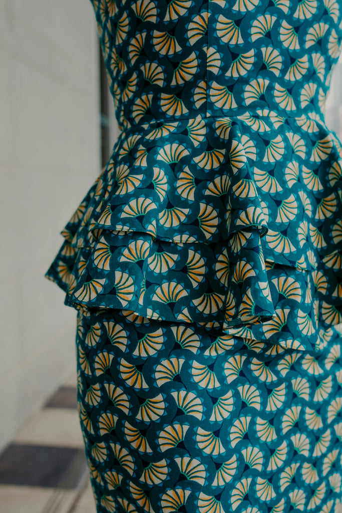 Yu Yan 2 Piece Cheongsam in Peacock