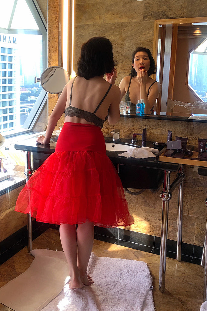 Red Tulle Slip