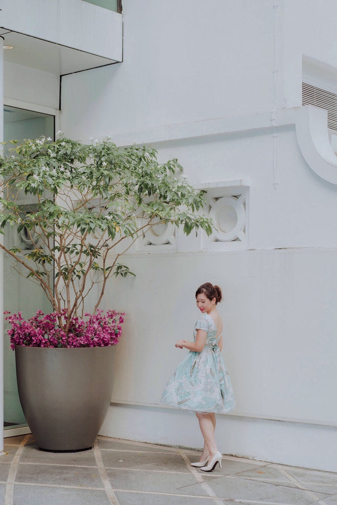 Lulu Belle Dress in Blue Batik