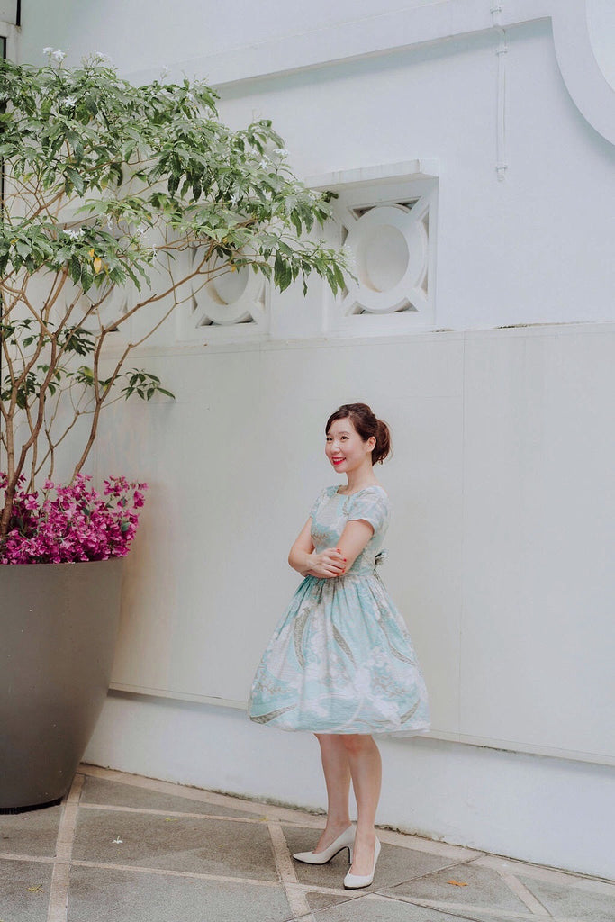 Lulu Belle Dress in Blue Batik