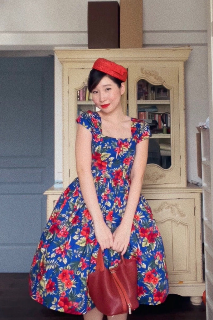 Harmon Swing Dress in Hawaiian Blue