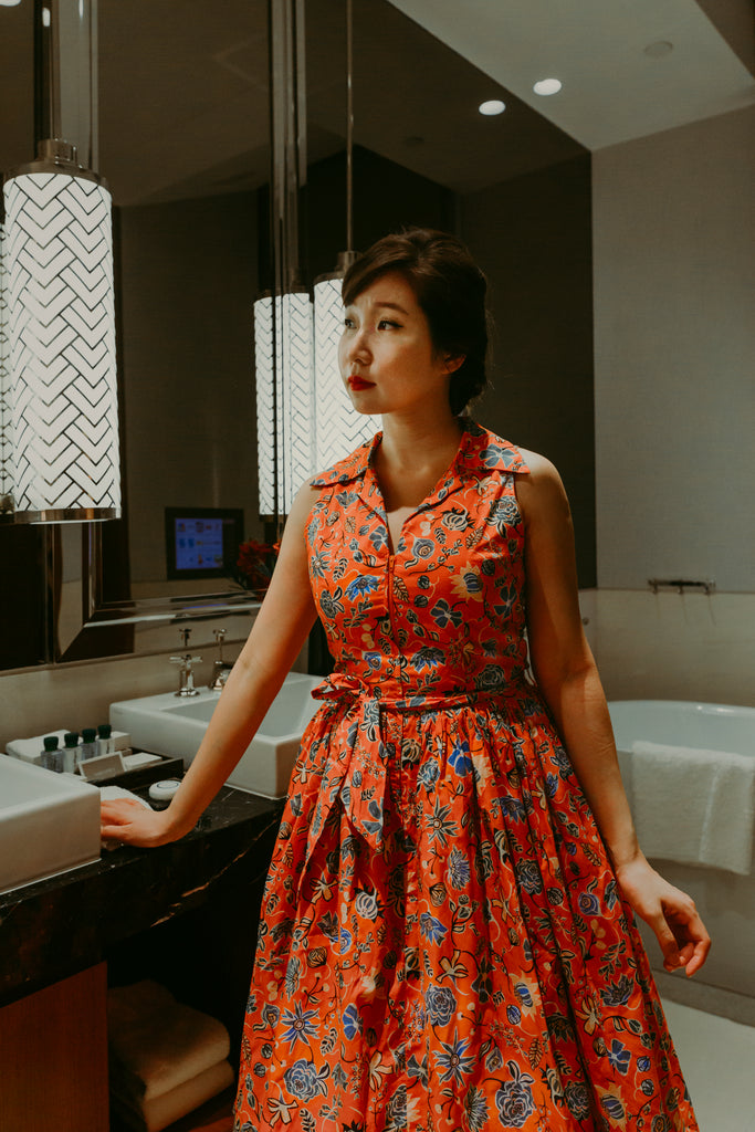 Betty Swing Dress in Tangy Floral