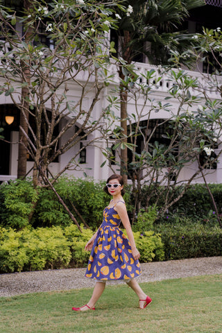 Kooi Lian Swing Dress in Lapis Floral