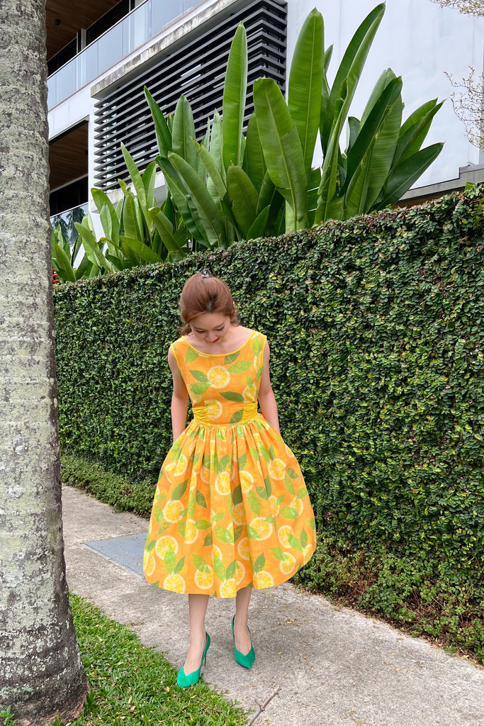 Donna Swing Dress in Ice Lemon Tea