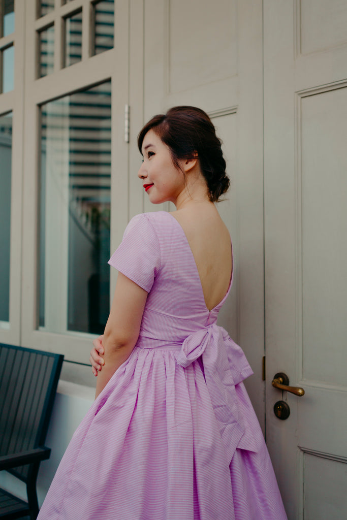 Lulu Belle Dress in Pink Gingham