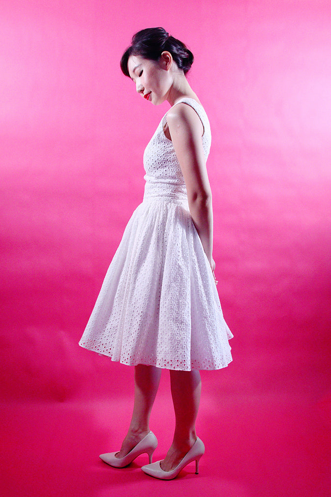 Ivory Eyelet Tea Dress