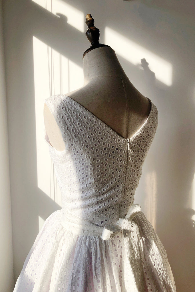 Ivory Eyelet Tea Dress