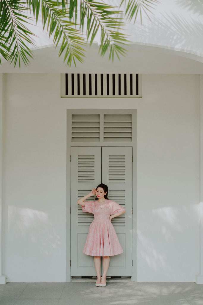Miko Kimono Dress in Blush Floral