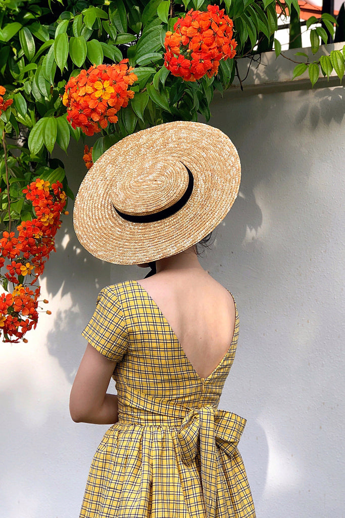 Lulu Belle Dress in Yellow Gingham