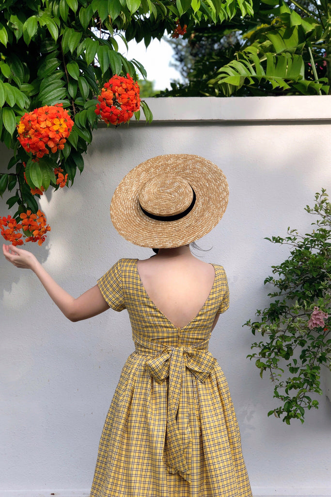 Lulu Belle Dress in Yellow Gingham