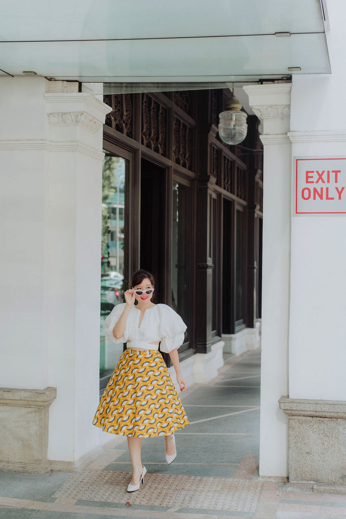 Audrey Swing Skirt In Crane