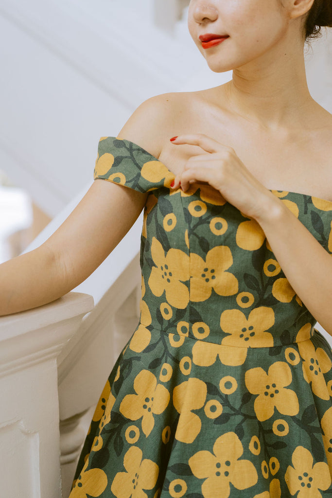 Florence Swing Dress in Kerria Japonica