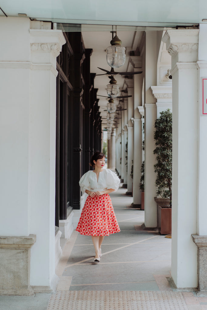 Audrey Swing Skirt In Cats