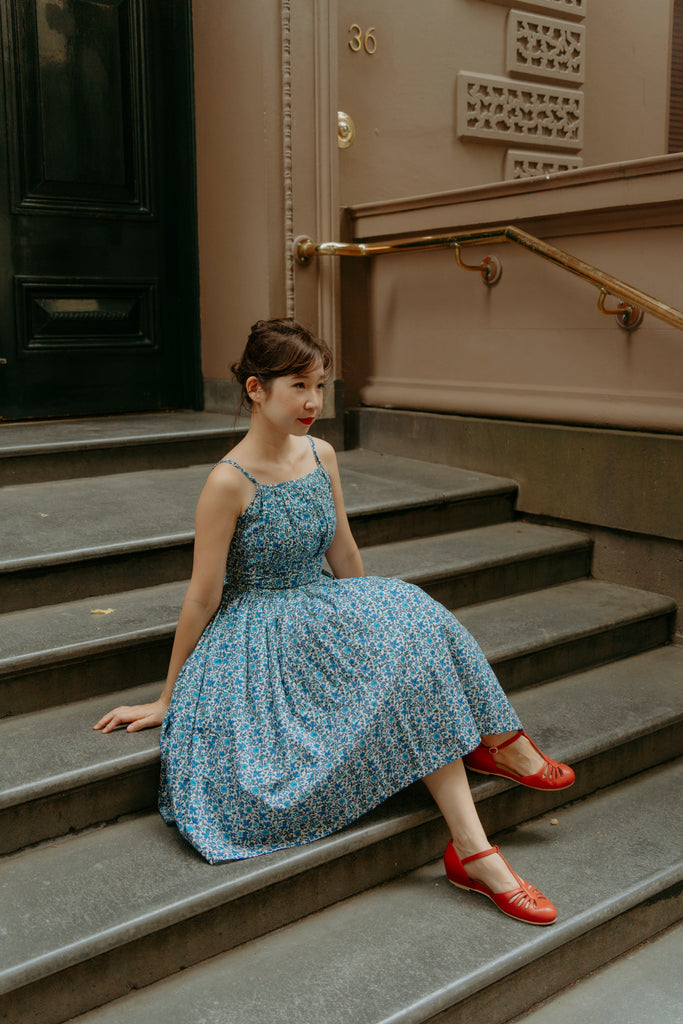Winnie Swing Dress in Liberty London’s Blue Floral (Pre-Order)