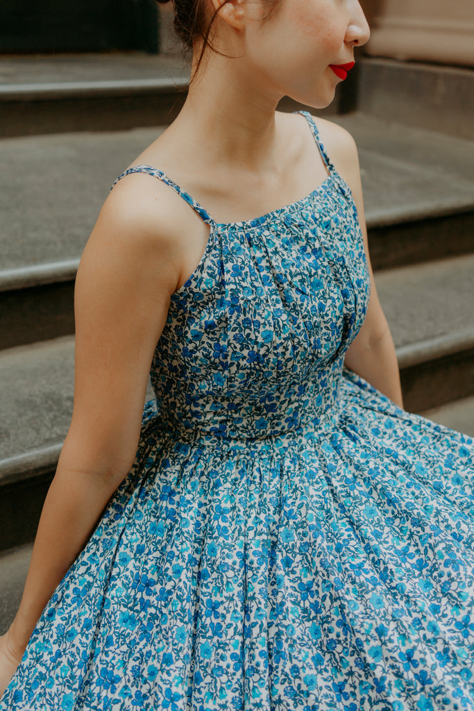 Winnie Swing Dress in Liberty London’s Blue Floral (Pre-Order)