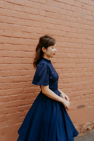 Kooi Lian Swing Dress in Yellow Floral