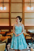 Lanz Inspired Dress in Blue Batik