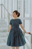 Tweedle Swing Dress in Navy Stripes