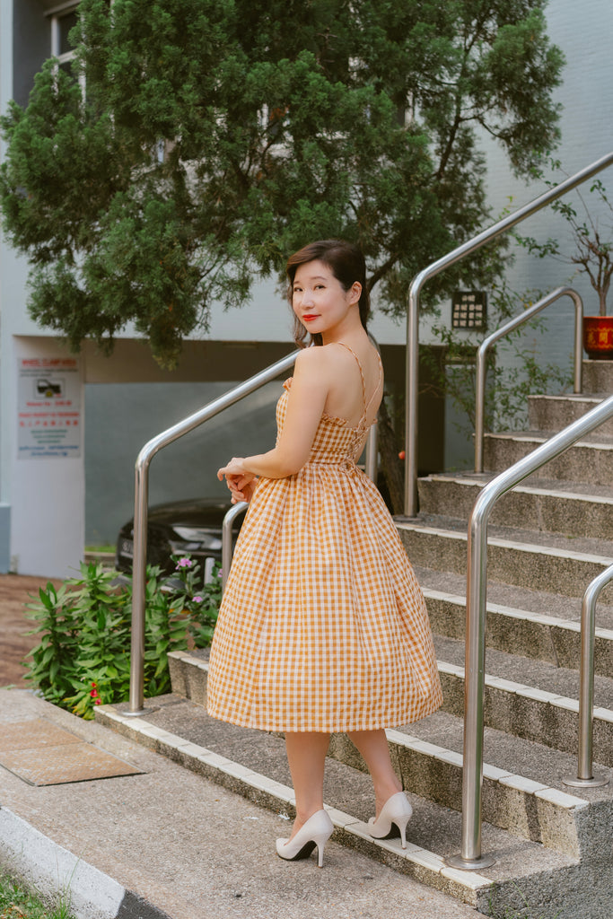 Mimi Swing Dress in Smores Gingham
